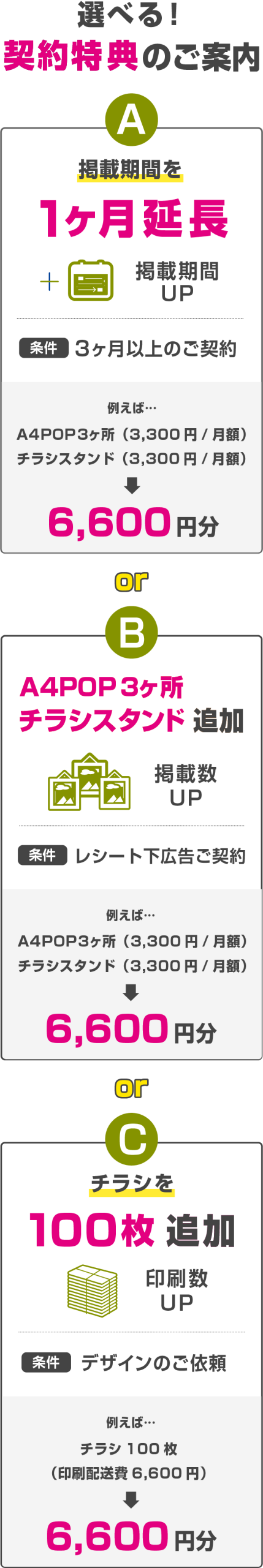 選べる契約特典のご案内