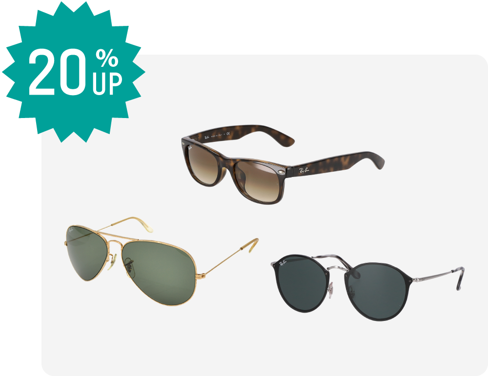 Ray-Banサングラスの買取価格20%UP!"