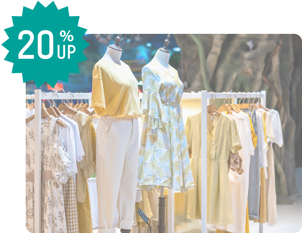対象レディースファッション買取20%UP