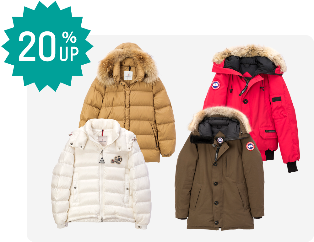 カナダグース・モンクレール買取20％UP