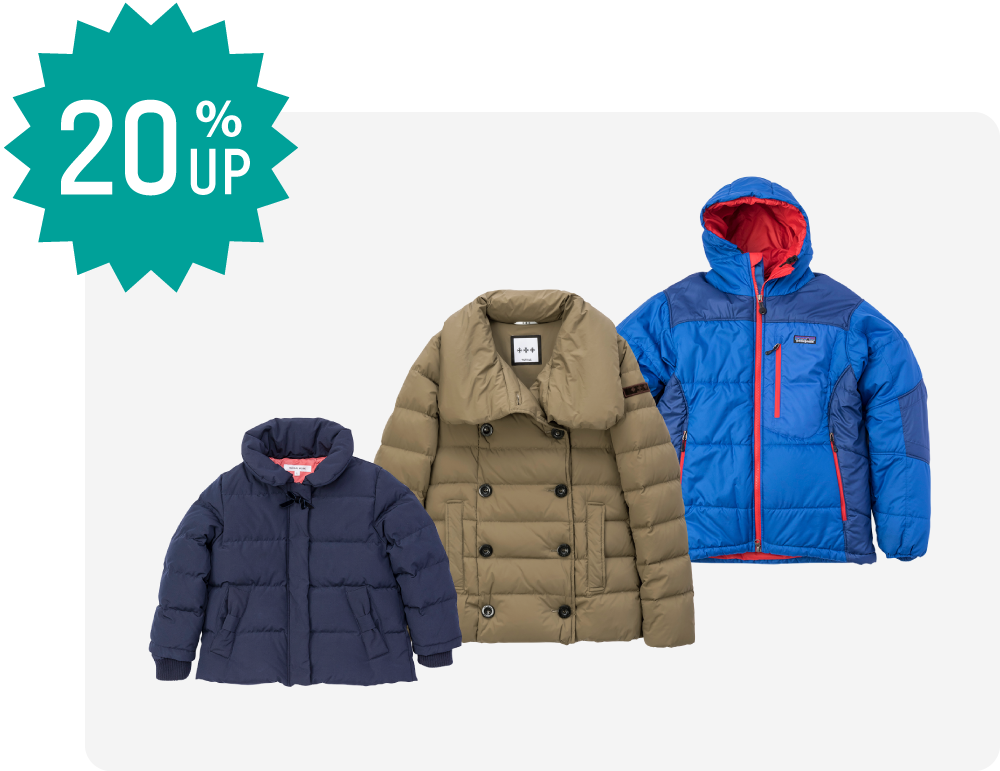 ダウンジャケット・中綿ジャケット買取20％UP