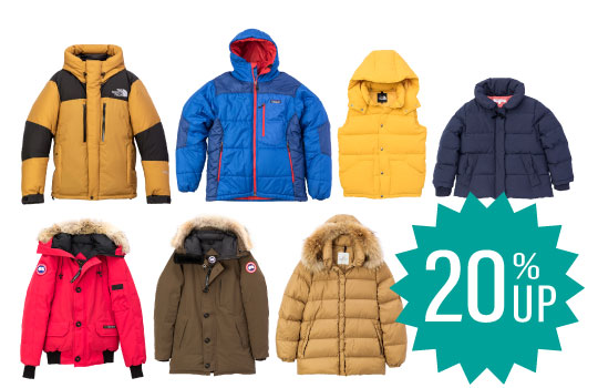 ダウンジャケット・中綿ジャケット・MONCLER・CANADA GOOSEの買取UP