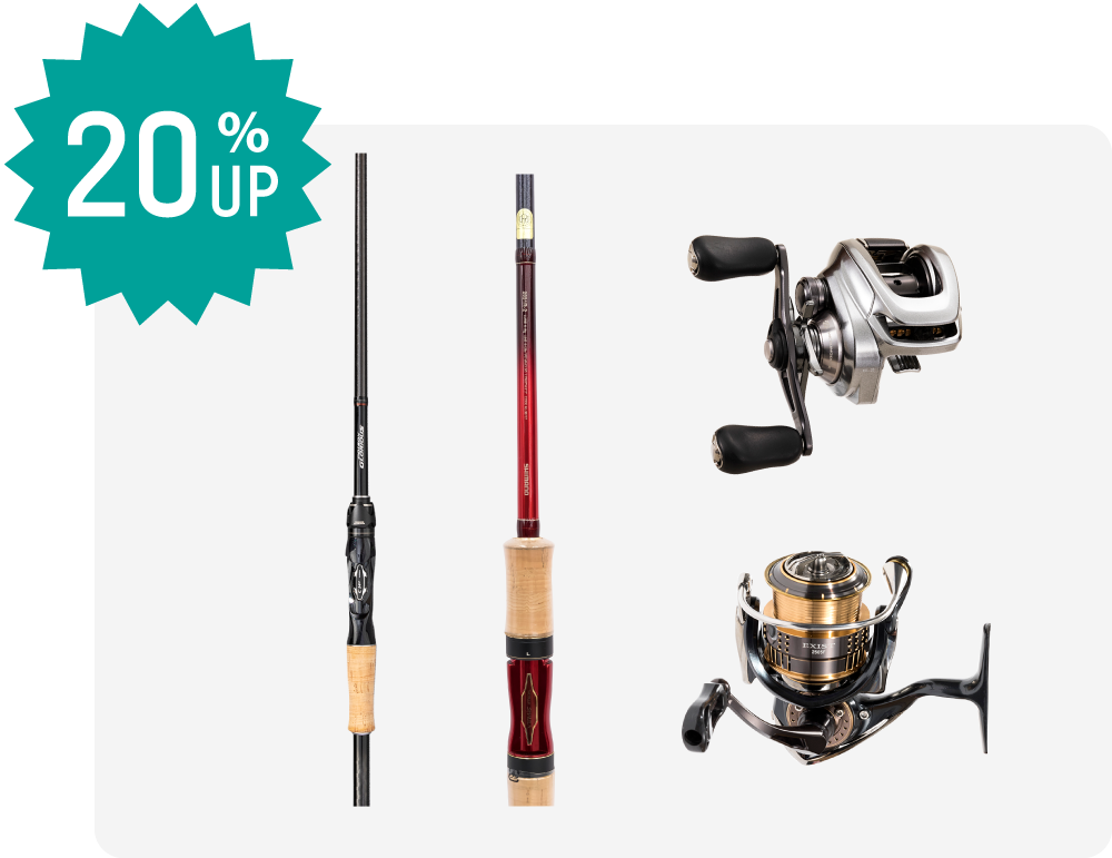 釣り具の買取価格20%UP