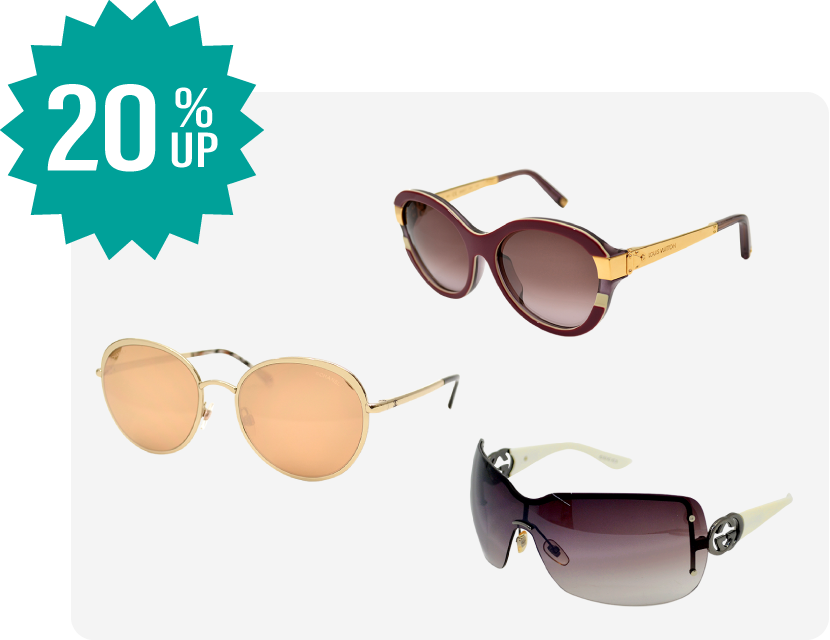 ブランドサングラスの買取価格20％UP！